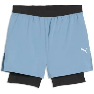 Short 2 en 1 Puma 5" Dreamrun dryCELL Bleu XL MAG13762239 pas cher