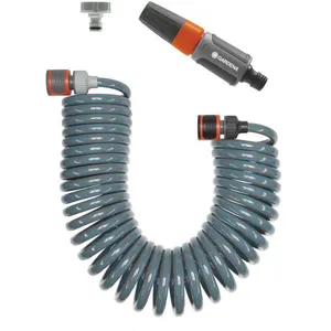 Comparateur de prix : Gardena 464826 Kit d'arrosage avec tuyau flexible 15 m, Bleu