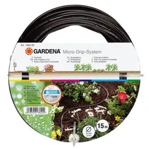 Comparateur de prix : Gardena Tuyau d'irrigation à goutteurs intégrés 15 m - 4.6 mm