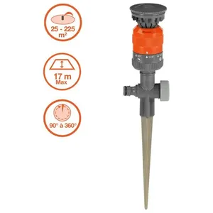 Arroseur circulaire sur pic Vario Comfort GARDENA 1949-20 plage 17m pas cher