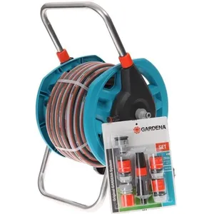 Comparateur de prix : Gardena Dévidoir d'arrosage portable + Tuyau 20 m - 13 mm