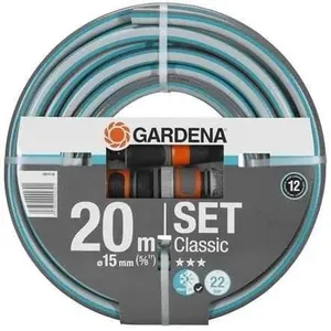 Comparateur de prix : Gardena Tuyau d'arrosage classic avec accessoires - diametre 15mm - 20m 18014-26