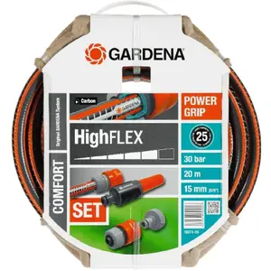 Gardena Tuyau d'arrosage HighFlex Ø 15 mm - 20 m + lance et raccordsVendu pargardena