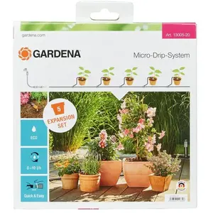 Comparateur de prix : Gardena Kit dextension pour pots de fleurs Micro-Drip System 13005-20 Ø 13 mm (1/2) 5 m