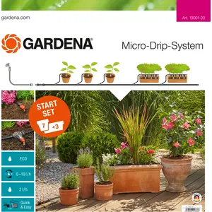 Comparateur de prix : Gardena Kit d'irrigation Micro-Drip system pour 10 pots