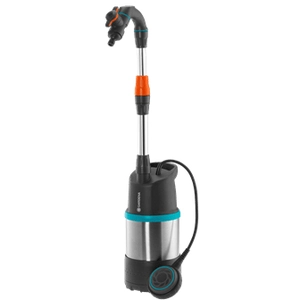 FP Gardena 01764-61 Pompe à fibre de pluie 4700/2 inox Argenté/noir/turquoise/o pas cher