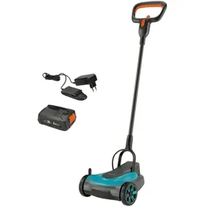Comparateur de prix : Gardena HandyMower Tondeuse à gazon poussée Batterie Noir, Bleu, Orange