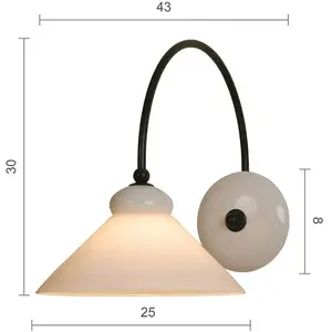Menzel Provence La Maison applique abat-jour blanc pas cher