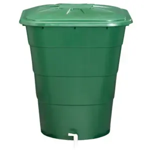 GARANTIA Baril d'eau de pluie GRAF rectangulaire 203L vert, avec couve... pas cher