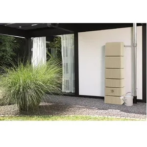 Comparateur de prix : Kit Récupérateur d'Eau Cuve Murale 300 L Slim Sable GARANTIA  Plastique