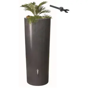 Comparateur de prix : Habitat et Jardin Récupérateur d'eau 2 en 1 Lava avec robinet et collecteur - 350L 