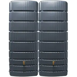 4rain - Réservoir Mural Ensemble slim 1000 l, gris graphite 2 x slim 5... pas cher