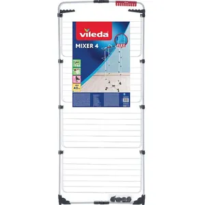 Comparateur de prix : Vileda - Mixer 4 - Tour Séchoir Acier Blanc - Etendoir 4 étages