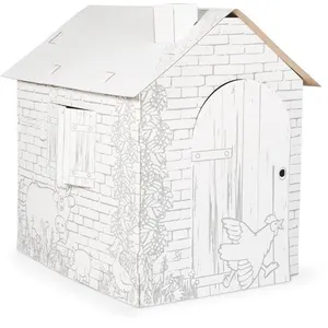 Small Foot Maison De Jeu À Colorier En Carton "Cabane" pas cher