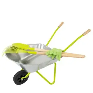 Comparateur de prix : SMALL FOOT jouet pour enfant Brouette en métal avec outils de jardin