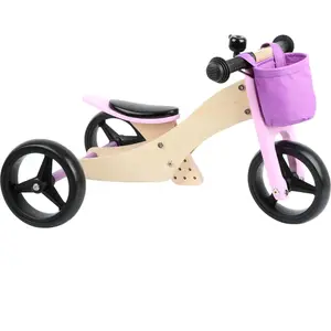 Comparateur de prix : small foot® Draisienne enfant 3 roues 2en1 bois rose