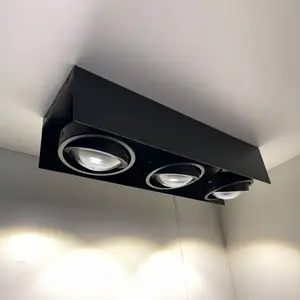 MEGATRON Cardano spot plafond LED à 3 lampes noirVendu parluminaire