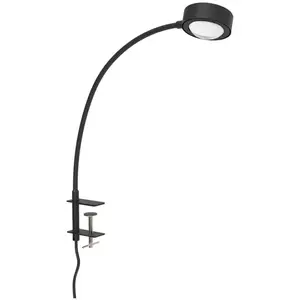 LIGHTME lampe à poser Powerlens Flex, vis, noir pas cher