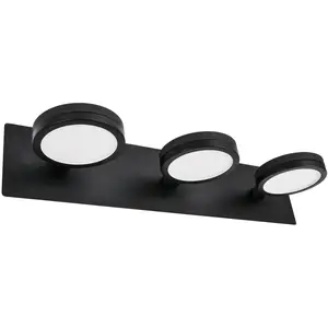 LIGHTME applique miroir LED Aqua down x3 noire pas cher