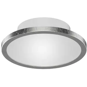 LIGHTME Plafonnier LED Aqua Ø14,7cm feuille d'argent pas cher