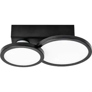 LIGHTME plafonnier LED Aqua GU10 à 2 lampes noir pas cher
