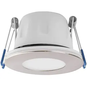 Spot encastré LED MEGAMAN Tego Slim, 4 000 K, nickel, IP65, 1 pièce pas cher