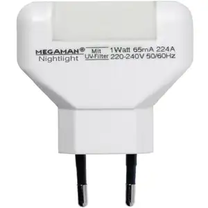 Megaman - Veilleuse led MM001 MM001 rectangulaire led blanc chaud blanc pas cher