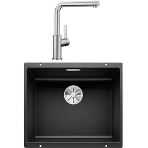 Blanco - pack évier noir + mitigeur inox brossé 528440 - 528440 pas cher