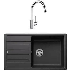 Comparateur de prix : Pack évier à encastrer 86cm anthracite + mitgeur - Blanco - 528438 -