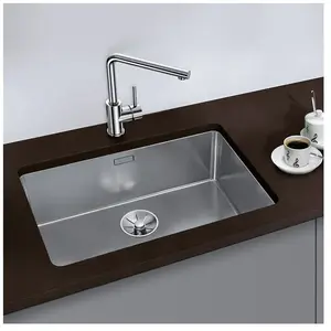 Evier - BLANCO - 522971 - Inox satiné - Vidage manuel - Rectangulaire pas cher