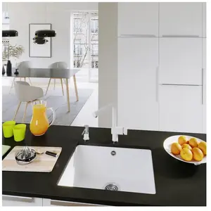 Comparateur de prix : Évier - BLANCO - ROTAN 500-U - Céramique - Rectangulaire - 1 bac - Blanc