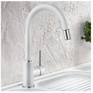Comparateur de prix : Blanco Mida Mitigeur de cuisine pivotant, avec douchette extractible, 521457,