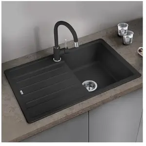 BLANCO Evier à encastrer Legra 45S, Silgranit, Anthracite, 522201 pas cher