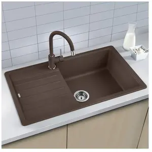 Blanco Evier à encastrer Legra XL 6 S, Silgranit, Café, 523331 pas cher