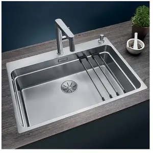 Blanco - Etagon 700 - Évier 74x50 cm avec commande excentrique et rails, inox 524274 pas cher