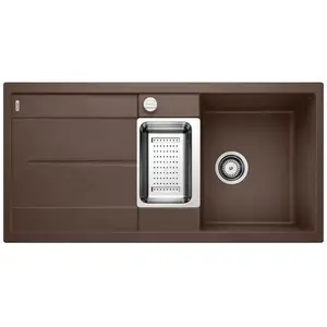 Blanco Evier à encastrer Metra 6-S 1 cuve + vide sauce + égouttoir 515045 pas cher