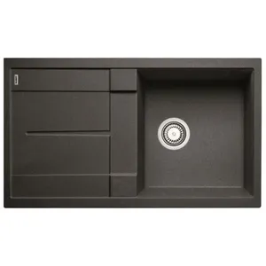 Comparateur de prix : Blanco - evier à encastrer 50cm manuel anthracite avec siphon - 513221 TU