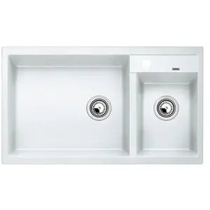 Comparateur de prix : Blanco - Evier metra 9 Blanc silgranit Vidage Manuel 513269 513269