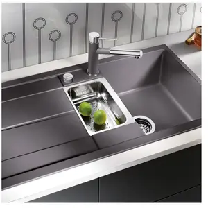 Evier Blanco Metra 6S Silgranit - Gris Rocher - Vidage : Automatique pas cher