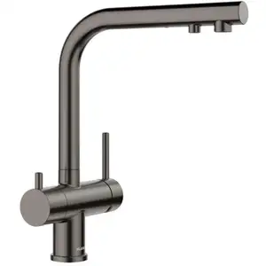 Fontas ii - Mitigeur d'évier avec fonction filtre, acier foncé 527736 ...