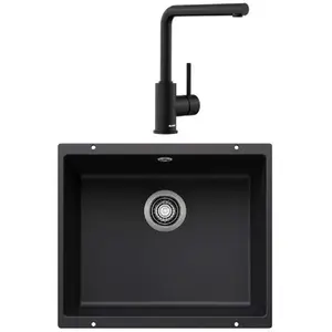 Comparateur de prix : Blanco - Pack évier + mitigeur rotan 500-U noir+mila noir mat 527919