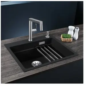 Évier de cuisine - BLANCO - ETAGON 6 - Noir - Granit - 1 bac - A encastrer pas cher