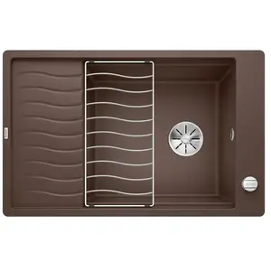 Evier - BLANCO - ELON XL 6S-F - Café - 1 bac - Granit pas cher