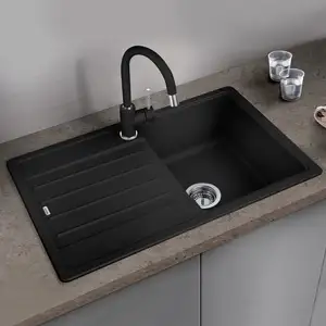 Comparateur de prix : Blanco Evier à encastrer 78cm silgranit noir - 526083