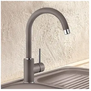 Mida - Mitigeur d'évier, gris/chrome 526965 - Blanco