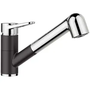 BLANCO WEGA S - MITIGEUR D'éVIER AVEC DOUCHETTE EXTRACTIBLE, NOIR - C