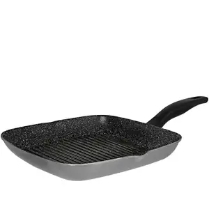 Poêle-grill 32 x 32 cm, avec 2 becs verseurs Stoneline pas cher
