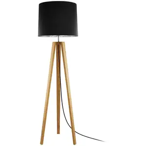 HerzBlut Anni lampadaire, chêne huilé/noir
