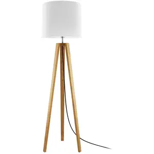 HerzBlut Anni lampadaire, chêne huilé/blanc