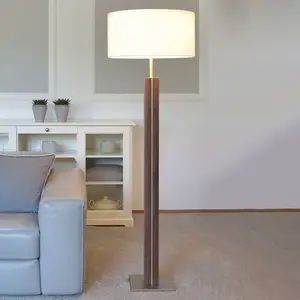 HerzBlut Dana lampadaire, noyer, blanc